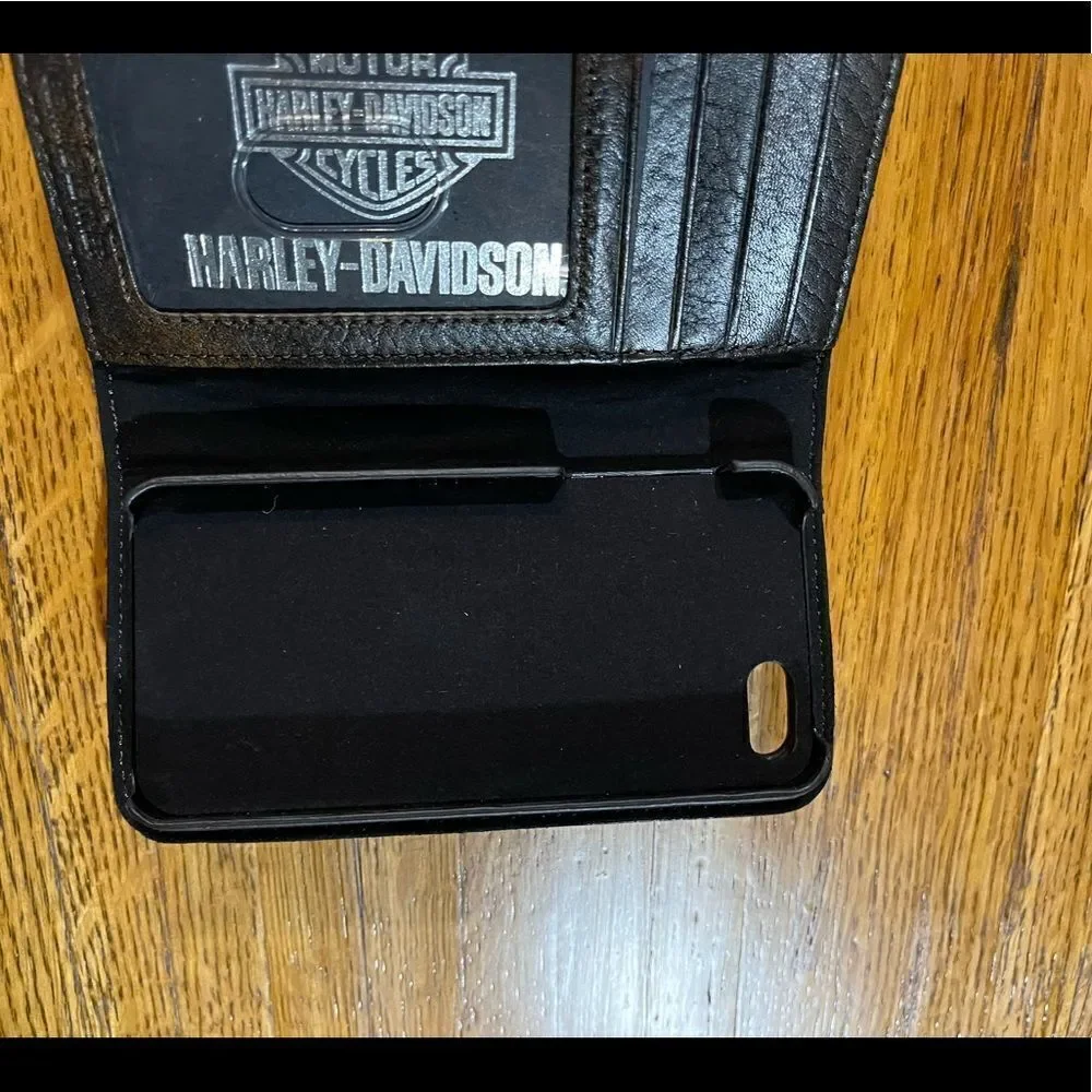 Harley Davidson IPhone dark brown leather case NWT